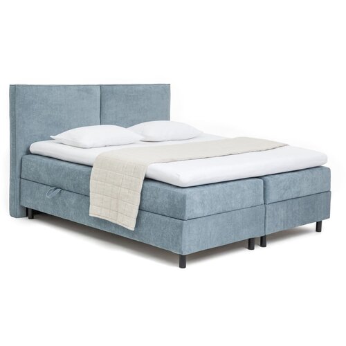 Bonami Selection Modra boxspring postelja s prostorom za shranjevanje 160x200 cm Elva Bold – Cene
