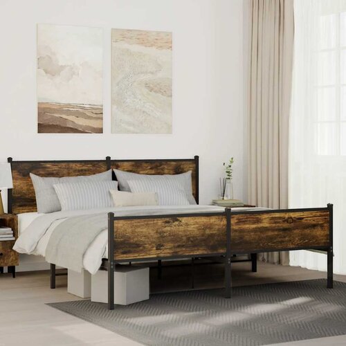  Metalni okvir kreveta bez madraca boja hrasta 180x200 cm Cene