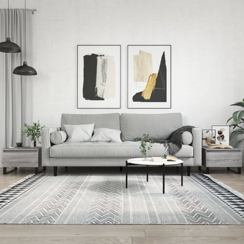 vidaXL Klubska mizica 2 kosa siva sonoma 50x46x35 cm inženirski les Cene