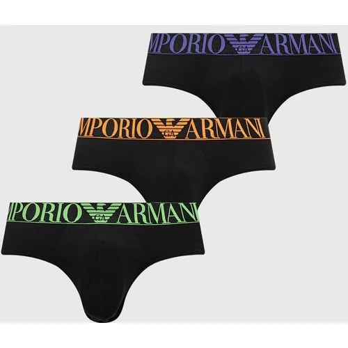 Emporio Armani Underwear Slip gaćice 3-pack za muškarce, boja: crna
