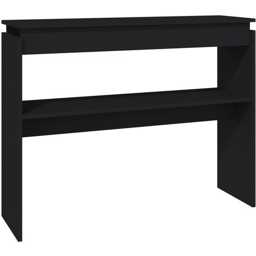 Maison Chic konzolna miza - miza ob steni črna 102x30x80 cm iverna plošča, (21786085) Cene