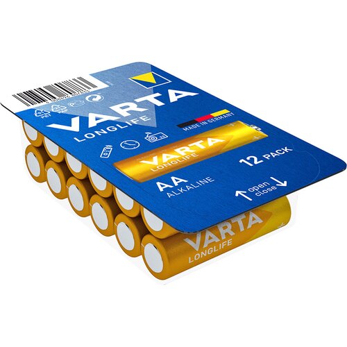 Varta Mignon baterija (AA) alkalno-manganova Longlife LR06 1.5 V 12 kosov, (582969) Cene