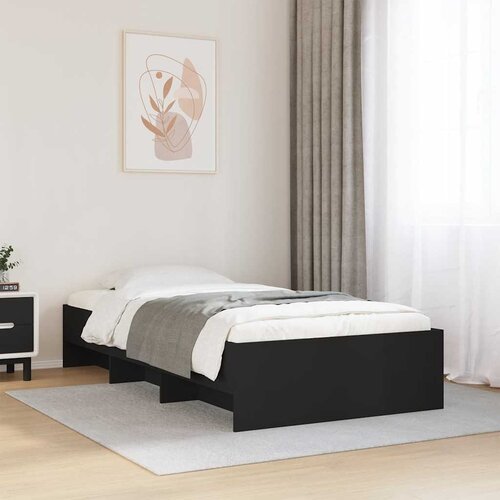  Okvir za krevet crni 90x200 cm konstruirano drvo Cijene