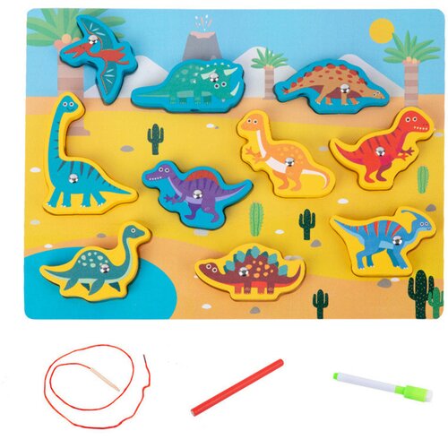  Drvena slagalica s magnetima Interlacing Dinosaurs Slike