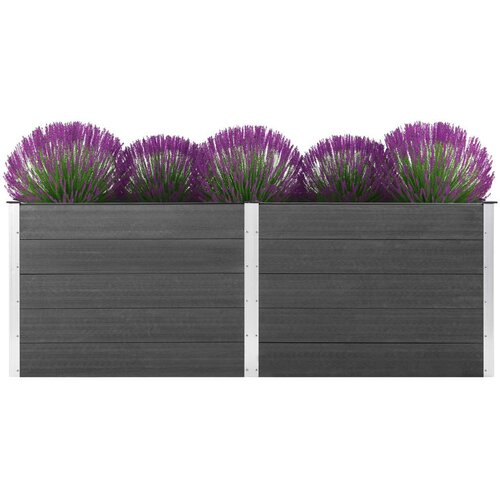 vidaXL Visoka greda 250x50x91 cm WPC siva Cene