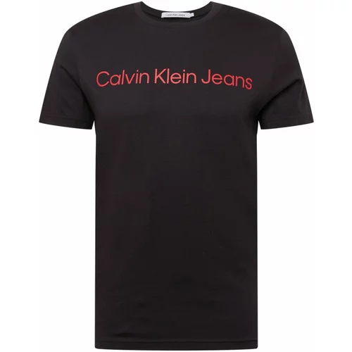 Calvin Klein Jeans Majica rdeča / črna