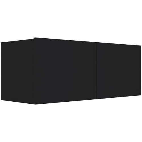 Maison Chic TV omarica - TV enota - Televizijska omarica črna 80x30x30 cm inženirski les, (21699052) Cene