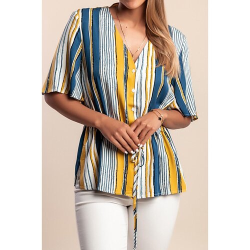 Fenzy Bluza S Prugastim Printom, Plava Slike