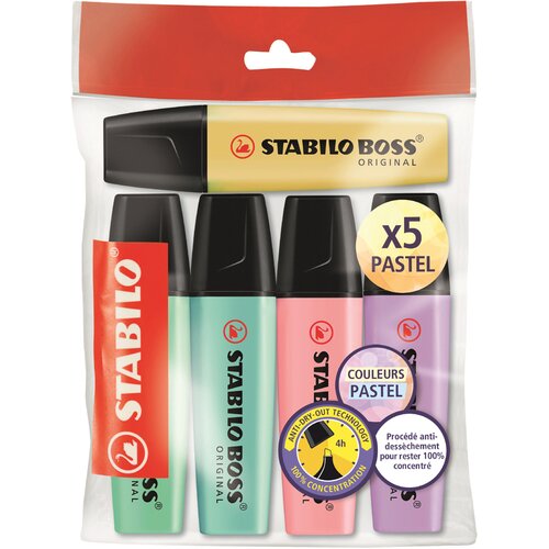 Stabilo osvetljevalec BOSS ORIGINAL PASTEL, eko pakiranje 5 kom, (21655657) Slike