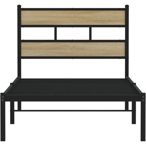 VidaXL Metalni okvir kreveta bez madraca boja hrasta sonome 100x200 cm Slike