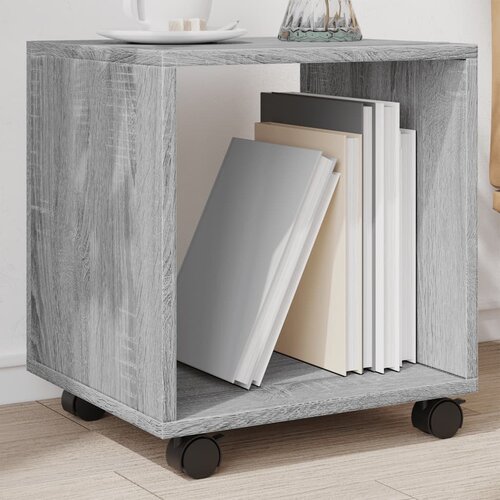 VidaXL Omarica na kolesih siva sonoma 37x33x42,5 cm inženirski les Slike