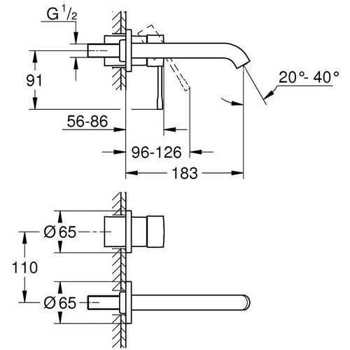 Grohe 29192KF1 Essence New podometna armatura za umivalnik Slike
