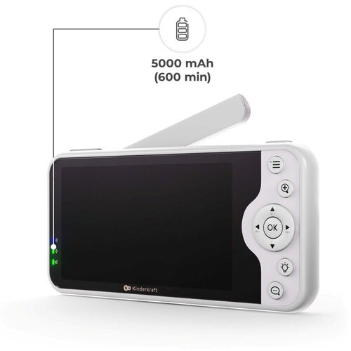 Kinderkraft NITEEYE GLOW brezžični baby monitor z nočnim svetlom, White Slike