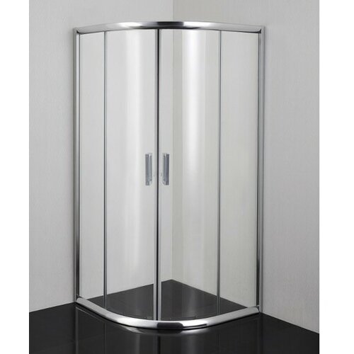 Sanotechnik polkrožna tu&amp;scaron; kabina z drsnimi vrati q-line 80 x 80 x 190 (Q80C) Slike