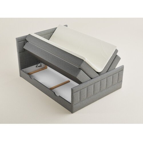 Maison de R&amp;ecirc;ve Sivi boxspring krevet s prostorom za odlaganje 200x200 cm Caya &amp;ndash; Slike