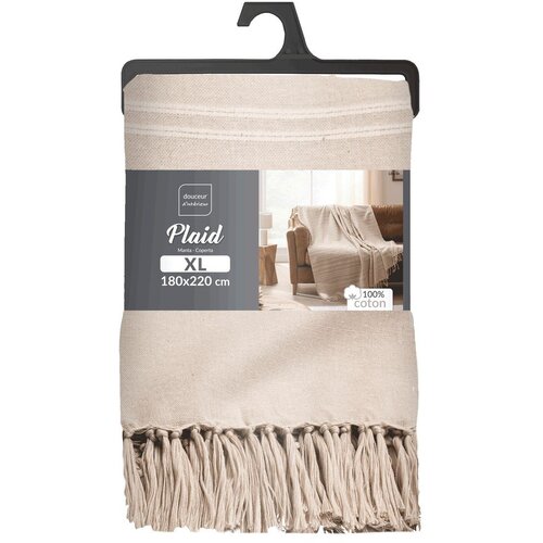 Douceur d int&amp;eacute;rieur Bež bombažno pregrinjalo 180x220 cm Lilia &amp;ndash; Slike