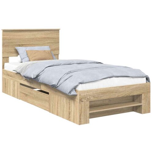  Okvir za krevet s uzglavljem Sonoma hrast 90 x 200 cm - sonoma hrast 90 x 200 cm Slike