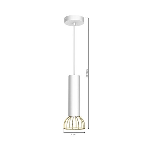  Luster na sajli DANTE 1xGU10/25W/230V bela/zlatna Slike
