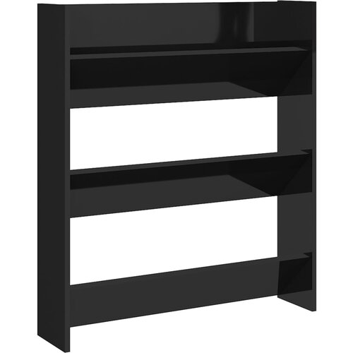 Maison Chic Omarica za obutev - Kopa za čevlje visok sijaj črna 80x18x90 cm iverna pl., (21777431) Slike
