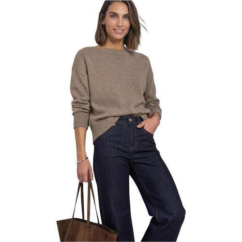Street One Puloverji Cosy u-boat sweater 304055 Bež Slike