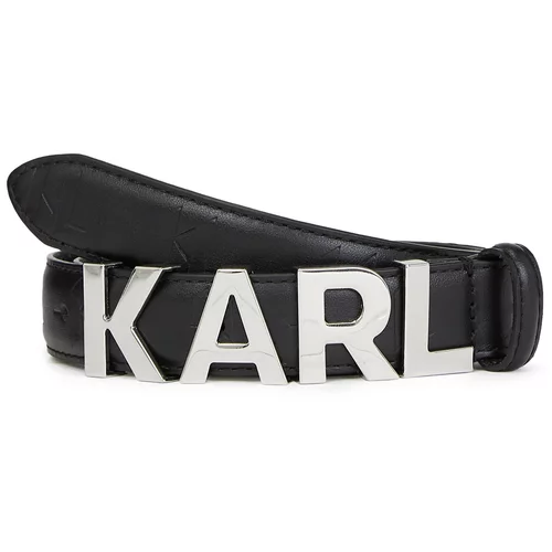 Karl Lagerfeld Pas črna / srebrna