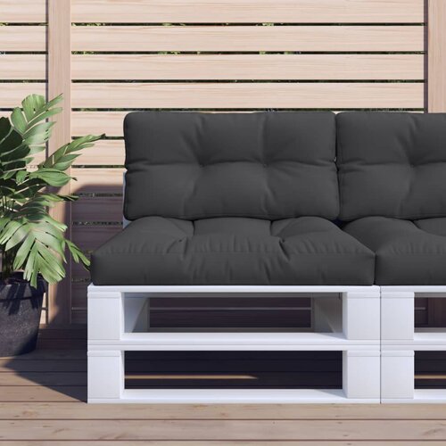 VidaXL Blazina za kavč iz palet črna 80x40x12 cm Slike