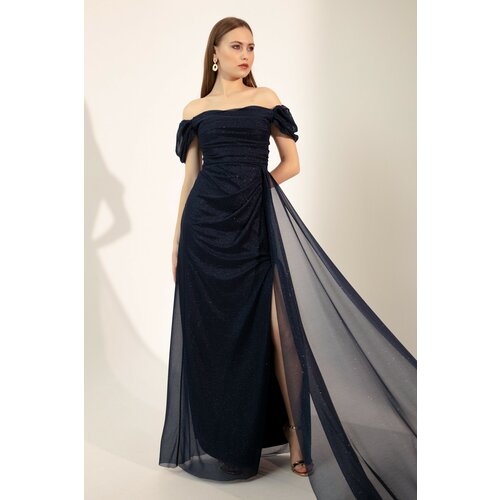 Lafaba Evening & Prom Dress - Dark blue - Wrapover Slike