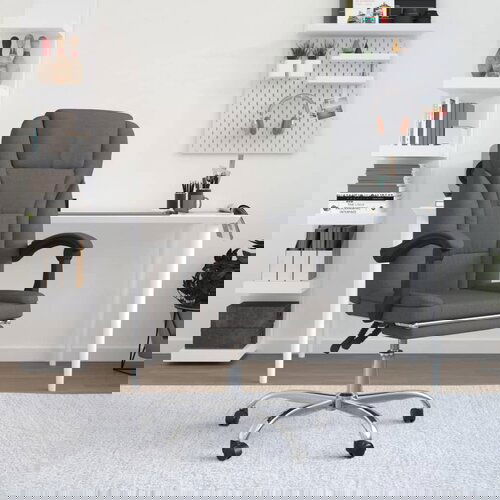 vidaXL Pisarniški stol temno sivo blago Cene