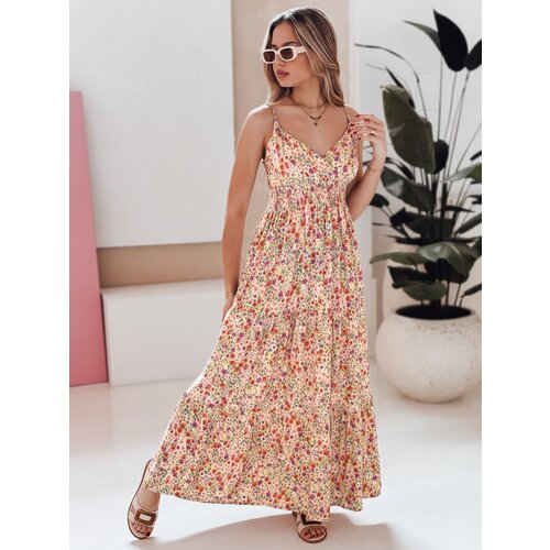 DStreet Sukienka maxi FLORALUSH w kwiaty czerwono-fioletowe Slike