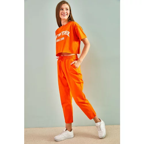 Bianco Lucci Pants - Orange - Joggers