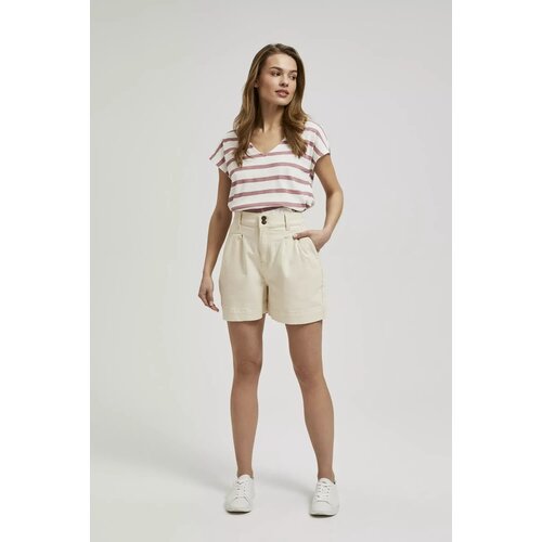 Moodo Women&amp;#039;s linen shorts - light beige Slike