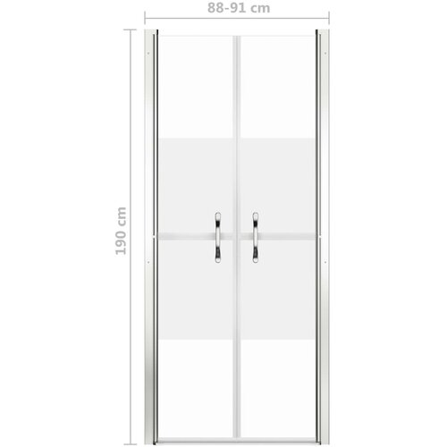  Vrata za tu&amp;scaron;-kabinu napola matirana ESG 91 x 190 cm Slike