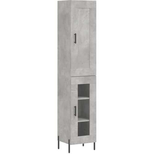 Maison Chic Visoka omara - Komoda - Predalnik betonsko siva 34,5x34x180 cm inženirski les, (21720433) Cene