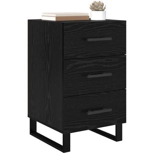  Noćni ormar Crni hrast 40 x 40 x 66 cm Konstruirano drvo Slike
