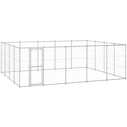vidaXL Zunanji pasji boks pocinkano jeklo 24,2 m&sup2;, (20799203) Cene