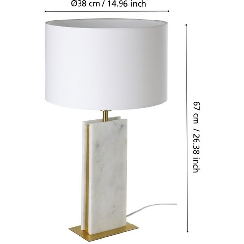 Eglo 390409 - Stona lampa BELESAR 1xE27/40W/230V bela Slike