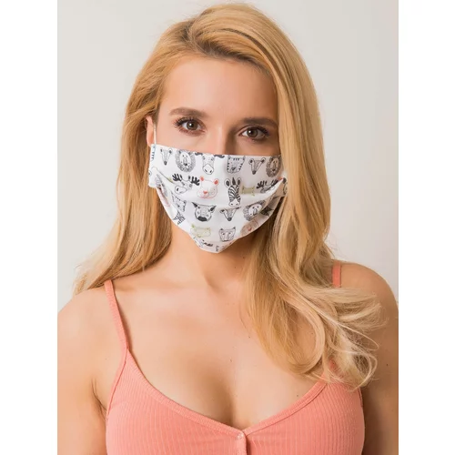 Fashion Hunters Black and white protective mask with an imprint