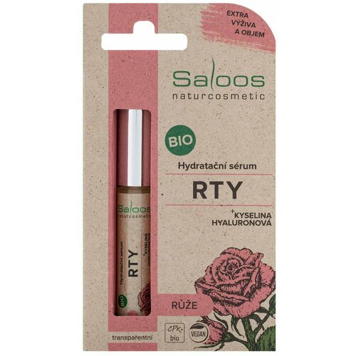 Saloos bio hydrating lip serum rose 7ml Cene