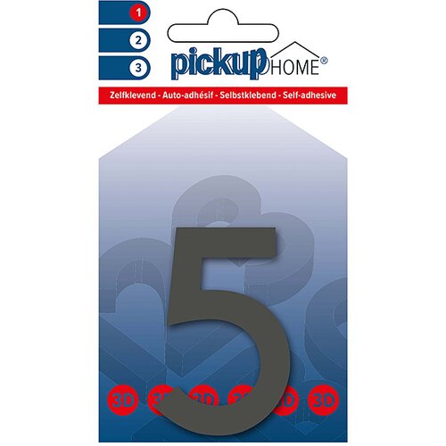 Rio Številka Pickup 3D Home Rio (Motiv: 5, višina: 6 cm, sive barve) Cene