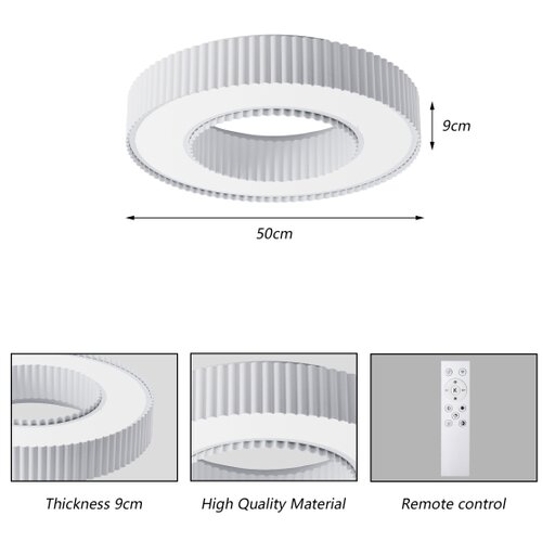 Brilagi LED prigu&amp;scaron;iva stropno svetlo LUMIX LED/48W/230V 3000-6000K bela, prečnik 50 cm +daljinski upravljač Slike