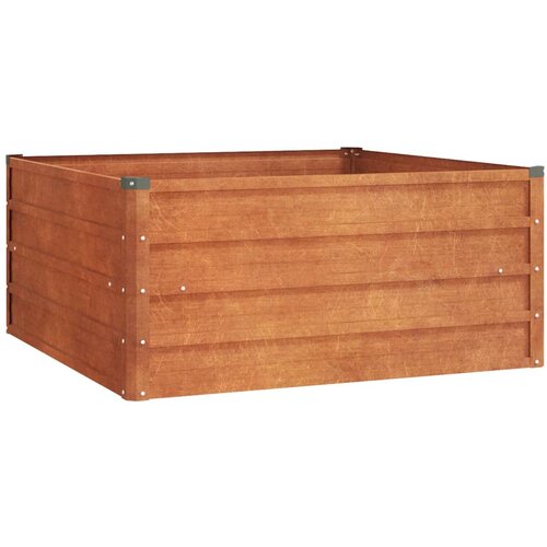 vidaXL Vrtna visoka greda rusty 100x100x45 cm corten jeklo, (20758573) Cene