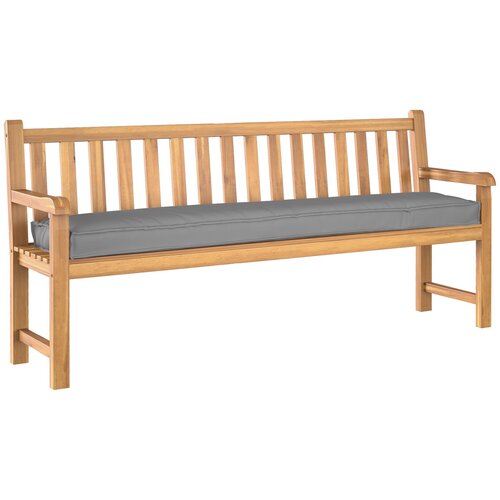 VidaXL Jastučić za klupu Siva 180x40x8 cm Oxford Tkanina Slike