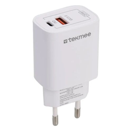 TEKMEE Punjač 20W 2x port Type-C+USB brzi izlaz Slike