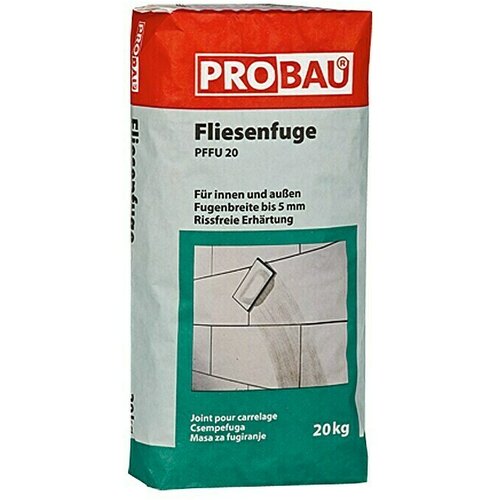 PROBAU Masa za fugiranje za pločice (Srebrnosive boje, 20 kg) Slike