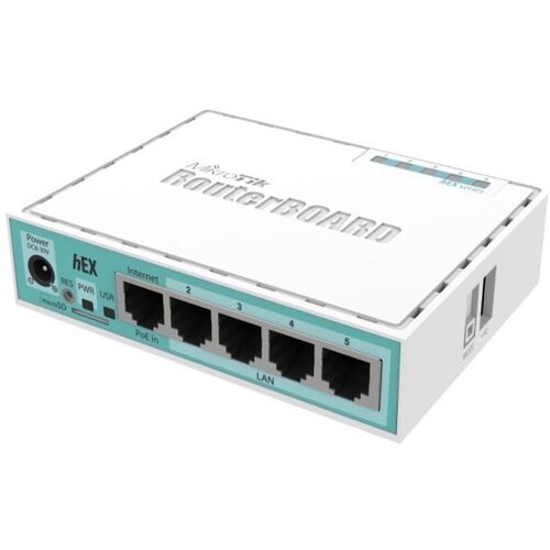 MikroTik RB750Gr3 heX 5xGigabit, Dual Core 880MHz CPU, 256MB RAM, USB, microSD, RouterOS L4 (264) Cene