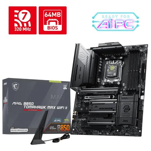 MSI MAG B850 TOMAHAWK MAX WIFI II matična ploča AMD B850 Utor AM5 ATX Cene