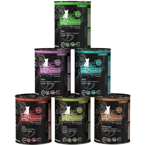 Catz finefood Purrrr konzerve 6 x 400 - Mix II (6 vrsta - 6 x 400/375 g) Slike