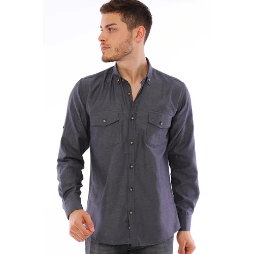 Dewberry G722 MEN'S SHIRT-ANTHRACITE