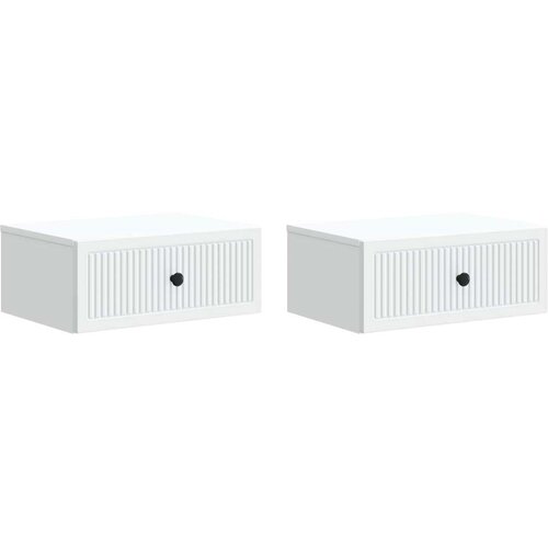 Noćni ormar 2 pcs Bijela 49 x 34 5 x 20 cm Konstruirano drvo Cene