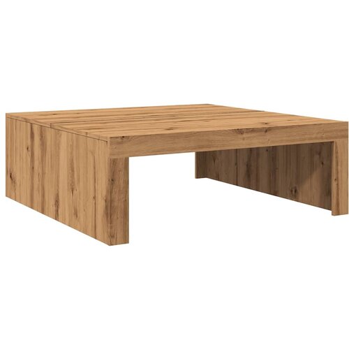 Maison Chic Klubska mizica - kavna mizica - Nizka mizica artisan hrast 100x100x35 cm inženirski les, (21755019) Slike